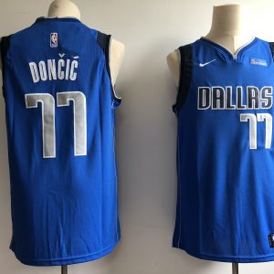 NBA Mavericks 77 Luka Doncic Blue 2018 NBA Draft Nike Men Jersey
