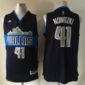 NBA Dallas Mavericks #41 Nowitzki Black Jersey
