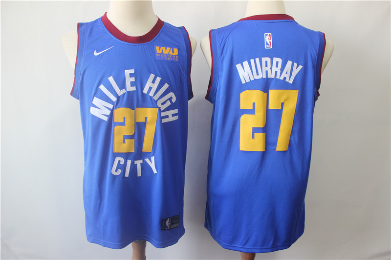 NBA Denver Nuggets #27 Jamal Murray Statement Blue 2018-19 Jersey