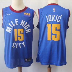 NBA Denver Nuggets #15 Nikola Jokic Statement Blue 2018-19 Jersey