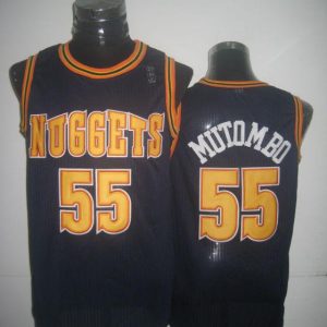 NBA Denver Nuggets #55 Dikembe Mutombo Blue Jersey