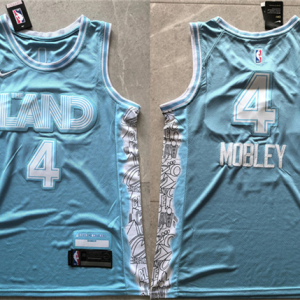 Men's Cleveland Cavaliers #4 Evan Mobley Light Blue 2024 City Edition Stitched Jersey