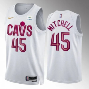 NBA Cleveland Cavaliers #45 Donovan Mitchell 2022/23 White Jersey