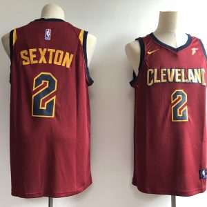 NBA Cavaliers 2 Collin Sexton Red 2018 NBA Draft Nike Men Jersey