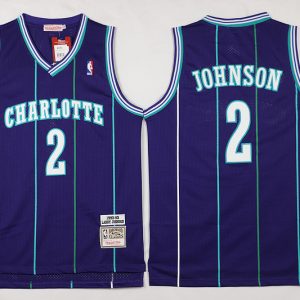 NBA Charlotte Bobcats #2 Johnson Purple Jersey