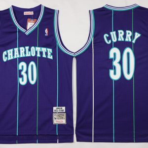 NBA Charlotte Bobcats #30 Curry Purple Jersey