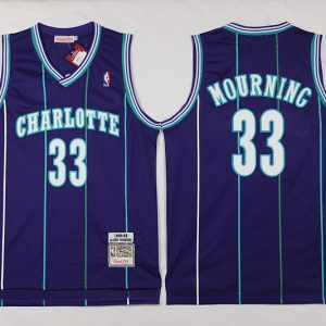 NBA Charlotte Bobcats #33 Mourning Purple Jersey
