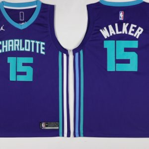 NBA Charlotte Bobcats #15 Walker Purple New Jersey