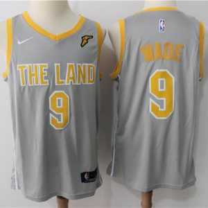 Nike NBA Cleveland Cavaliers #9 Wade Grey New Jersey