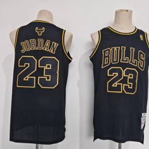 Men's Chicago Bulls #23 Michael Jordan Black Stitched Basketball Jersey