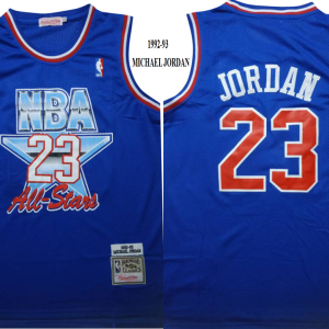 NBA Chicago Bulls #23 Jordan 1992-93 All-Star Blue Throwback Jersey