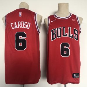 NBA Chicago Bulls #6 Caruso 75th Anniversary Diamond Red 2021 Jersey