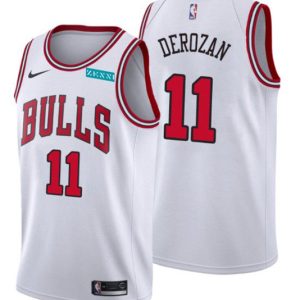 MLB Chicago Bulls #11 DeMar DeRozan White Association Edition Swingman Jersey