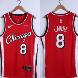 NBA Chicago Bulls #8 Lavine 75th Anniversary Diamond Red 2021 Jersey