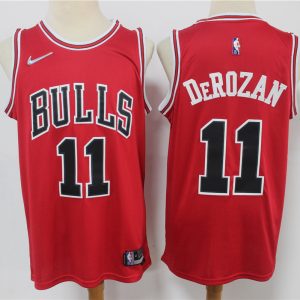 NBA Chicago Bulls #11 DeMar DeRozan 75th Anniversary Diamond Red 2021 Jersey