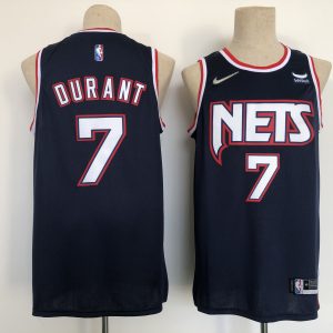 NBA  Brooklyn Nets #7 Kevin Durant 2021/22 Swingman Navy City Edition 75th AnniversaryJersey