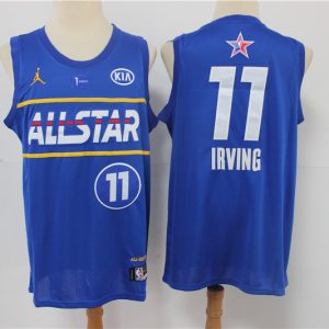 NBA Brooklyn Nets 2021 All-Star #11 Kyrie Irving Blue Eastern Conference Jersey