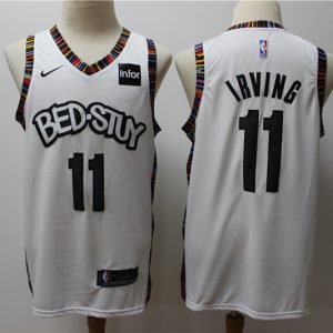 NBA Brooklyn Nets #11 Kyrie Irving White City Edition Nike Men Jersey