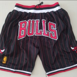 NBA Chicago Bulls Black Pinstripe Men's Shorts