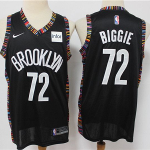 NBA Brooklyn Nets Black #72 Biggie 2020 City Edition Stitched NBA Jersey