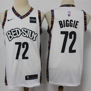 NBA Brooklyn Nets White #72 Biggie 2020 City Edition Stitched NBA Jersey