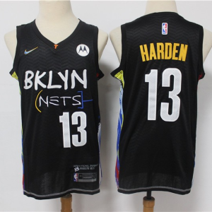 NBA Brooklyn Nets #13 James Harden Black City Edition 2020-21 Honor Basquiat Jersey