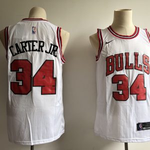 NBA Bulls 34 Wendell Carter Jr. White 2018 NBA Draft Nike Men Jersey