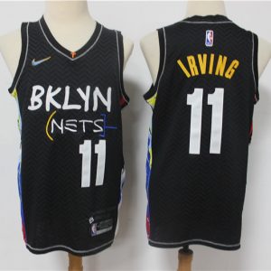 NBA Brooklyn Nets #11 Kyrie Irving Black City Edition 2020-21 Honor Basquiat Jersey