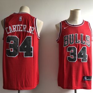 NBA Bulls 34 Wendell Carter Jr. Red 2018 NBA Draft Nike Men Jersey