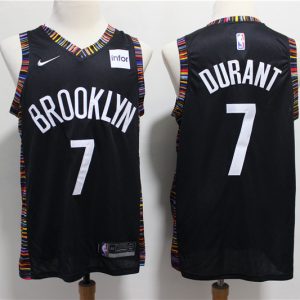 NBA Brooklyn Nets 7 Kevin Durant Black City Edition Nike Swingman Jersey