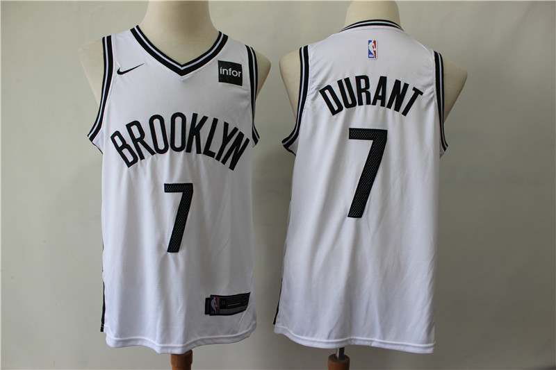 NBA Brooklyn Nets #7 Kevin Durant White Stitched Nike jersey