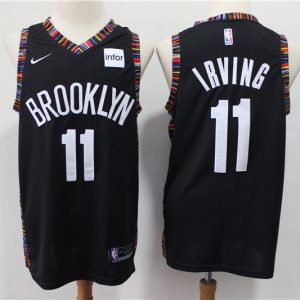 NBA Brooklyn Nets 11 Kyrie Irving Black City Edition Nike Men Jersey