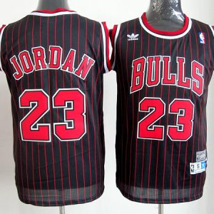 Jordan black red Bulls stripe Jersey