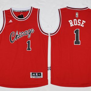 NBA Chicago Bulls #1 Rose Red New Jersey
