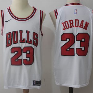 Nike NBA Chicago Bulls #23 Jordan White Jersey