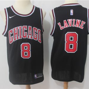 Nike NBA Chicago Bulls #8 Lavine Black Jersey