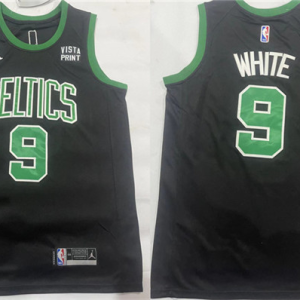 Men's Boston Celtics #9 Derrick White Black Statement Edition Stitched Basketball Jersey