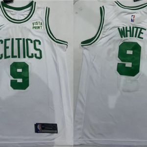 Men's Boston Celtics #9 Derrick White White Association Edition Stitched Basketball Jersey
