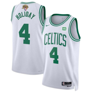 Men's Boston Celtics #4 Jrue Holiday White 2024 Finals Association Edition Stitched Jersey