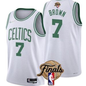 NBA Boston Celtics #7 Jaylen Brown White 2022 Finals Jersey