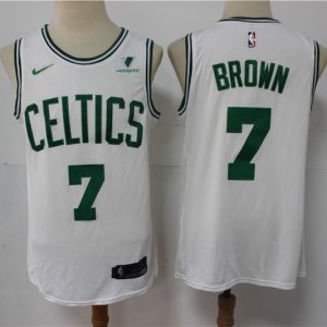 NBA Boston Celtics #7 Jaylen Brown White Nike 2021 New Jersey