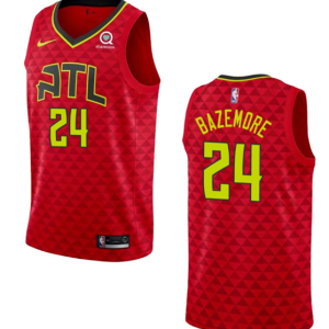 Men's Atlanta Hawks #24 Kent Bazemore Red Statement Edition Stitched Jersey