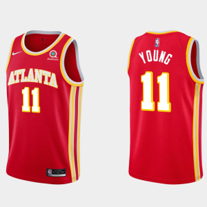Men's Atlanta Hawks Red #11 Trae Young Stitched NBA Jersey