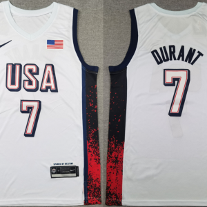 Men??s National Team #7 Kevin Durant 2024 USA Dream Team Olympics Jersey