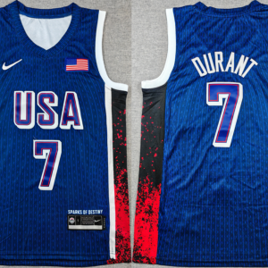 Men??s National Team #7 Kevin Durant 2024 USA Dream Team Olympics Jersey