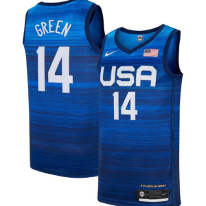 USA Basketball #14 Draymond Green 2021 Blue Tokyo Olympics Jersey