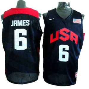 #6 Blue James NBA Team USA Jersey
