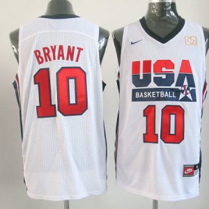 White Bryant Team USA Mesh throwback #10 Jersey