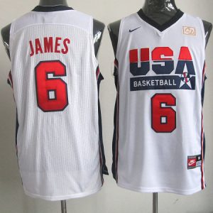 White James Mesh throwback NBA Team USA #6 Jersey