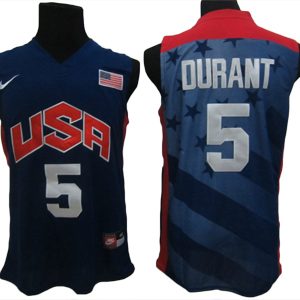 Blue Durant Team USA #5 Jersey
